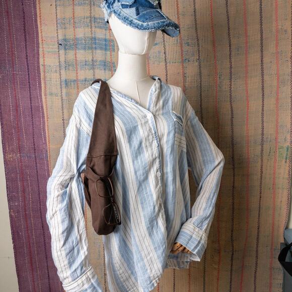 Upcycled carhartt brown shoulder bag / baguette purse - Picture 3 of 6